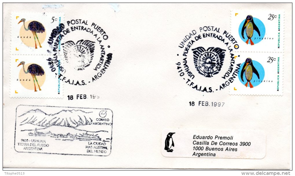 ARGENTINE. Enveloppe Commémorative De 1997. Ushuaia. - Other & Unclassified