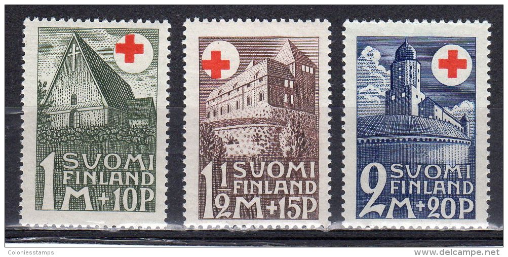 (S1021) FINLAND, 1931 (Red Cross Issue. Architecture). Complete Set. Mi ## 164-166. MNH** - Ungebraucht