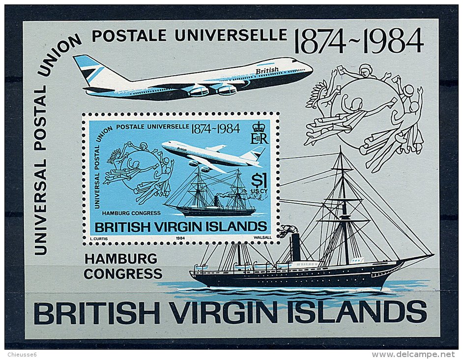 Lot 310 - B 17 - Iles Vierges ** Bloc N° 21 - 19e Congrès De L'U.P.U. - Boeing 747 - Britse Maagdeneilanden
