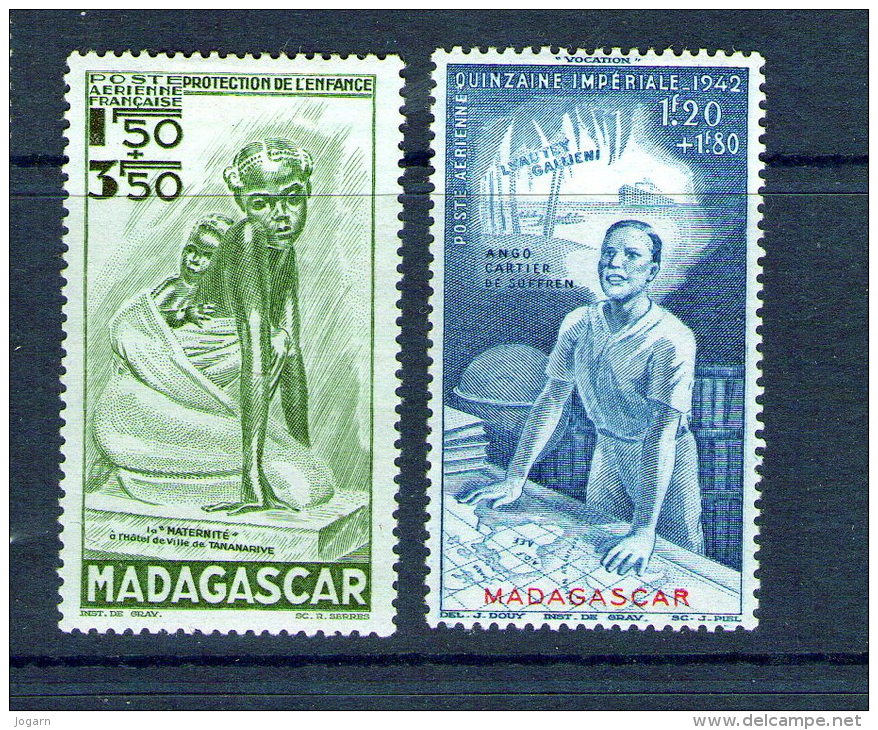 MADAGASCAR  PA N° 41 - 43 - 44 * - Aéreo