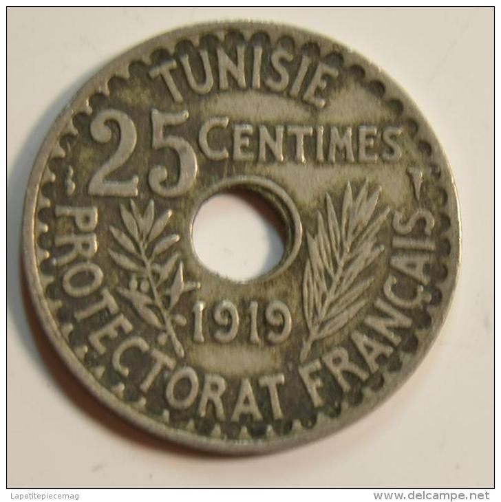 Tunisie 25 Centimes 1919 Protectorat Français - Tunesië