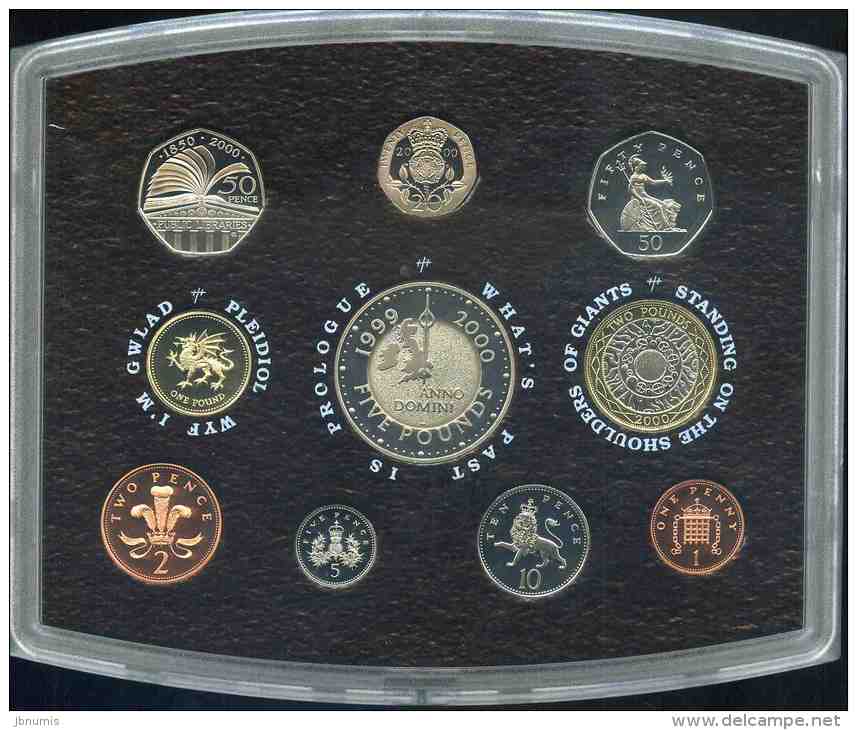 Grande-Bretagne Great Britain Coffret Officiel Proof BE PP 1 Penny à 5 Livres 2000 Millenium KM PS111 - Mint Sets & Proof Sets