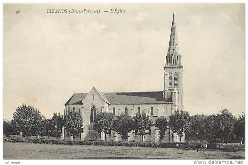 Pyrenees Atlantiques - Ref A84- Bizanos - L Eglise  - Carte Bon Etat  - - Bizanos