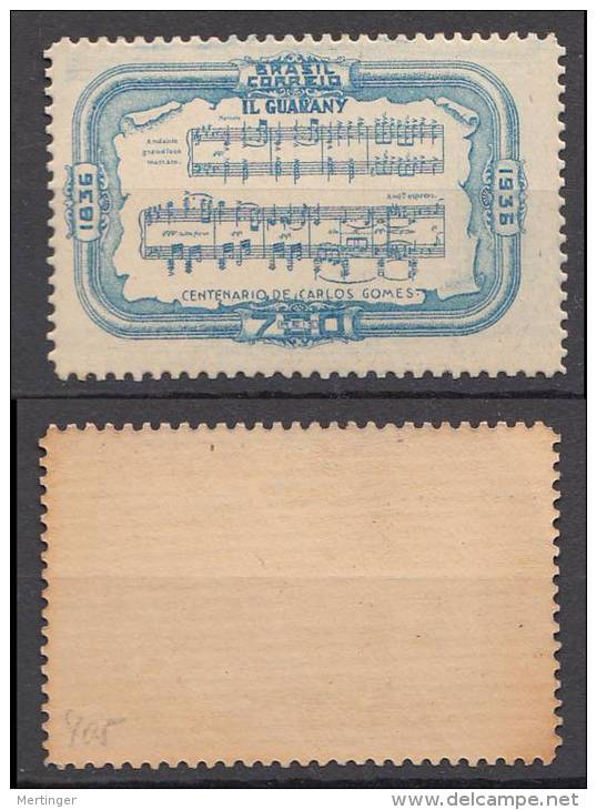 Brazil Brasilien Mi# 450 ** MNH CARLOS GOMES 1936 Musik - Unused Stamps