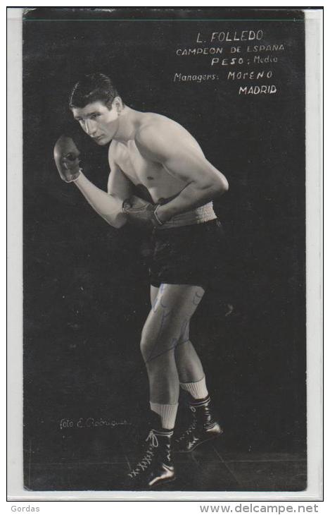 Spain - Madrid - Luis Folledo - Boxing - Campeon De Espana - L. Folledo - 1968 - Original Autograph - Boxsport