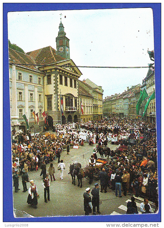 CARTE POSTALE - LJUBLJANA --  CACHET LJUBLJANA 23.8.85  -  2 SCANS - Storia Postale