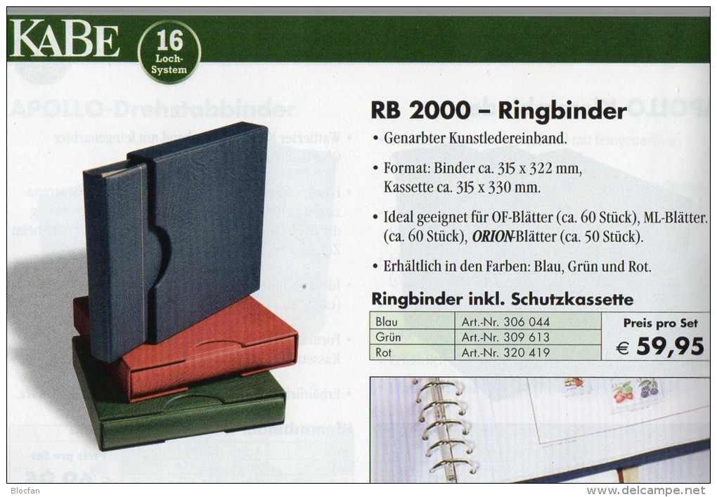 Alben-Set Für KABE Vordruck-Texte Neutral Farbe Braun 60€ Ringbinder Für Komplett-Album Bewährte Ausführung Made Germany - For Stockbook