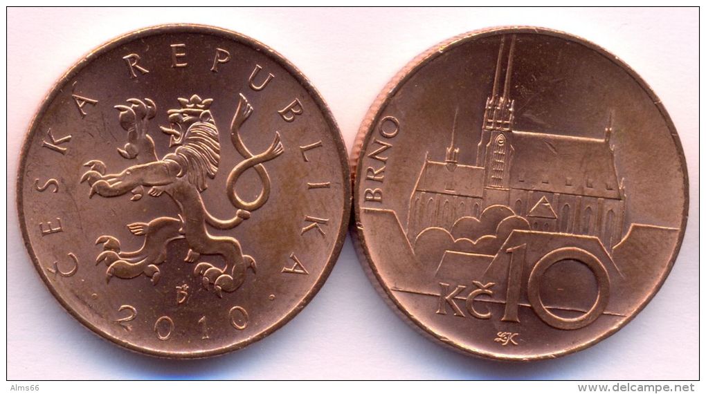 Czech Ceska 10 Koruna 2010 UNC BRNO City - Tsjechië