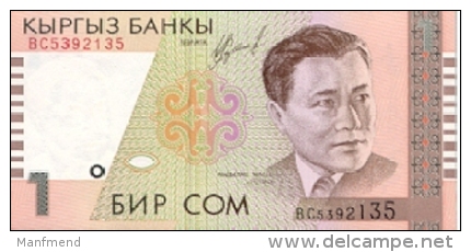 Kyrgyzstan - 1 Som - 1999 - P 15 - Unc - Kirghizistan