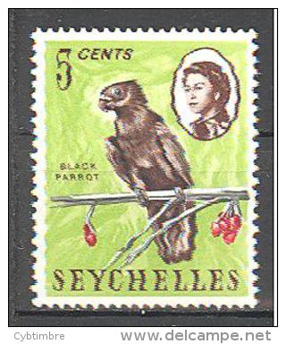 Seychelles: Yvert N°188**; MNH; Oiseaux; Birds; Vögel; Perroquet Noir - Seychelles (1976-...)