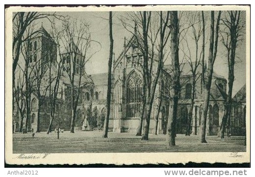 Münster Westfalen Dom Hinter Bäumen Sw 25.11.1935 Nach Waldbröl - Münster