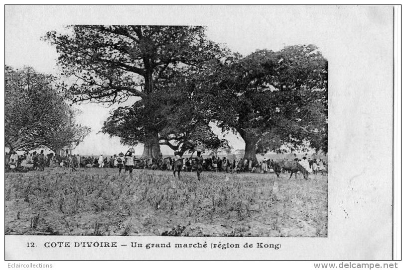 Afrique     Côte D'Ivoire   Un Marché  Région De Kong   (voir Scan) - Ivoorkust