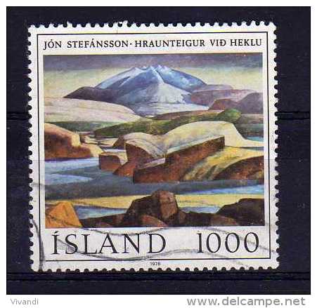 Iceland - 1978 - Art "Lava Scene Near Mt Hekla" - Used - Oblitérés