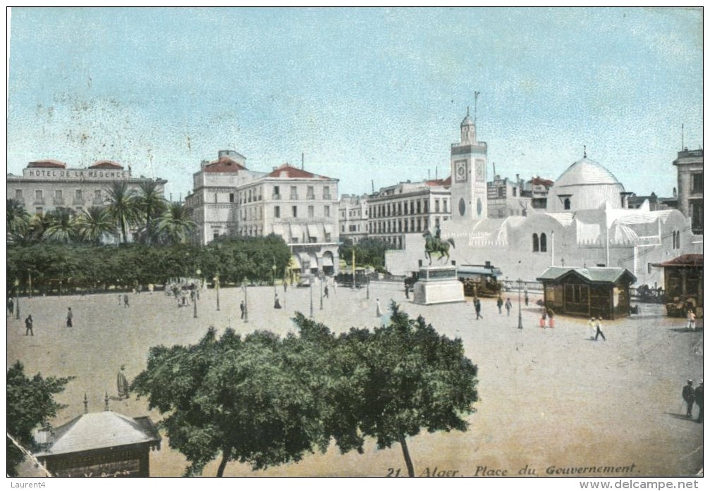 (876M) Very Old Postcard - Carte Ancienne - Algeria - Alger - Place Du Gouvernement - Islam