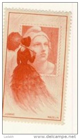 VIGNETTE ** MARIANNE GANDON 1949 # MAZELIN # CARRE #ROUGE - Briefmarkenmessen