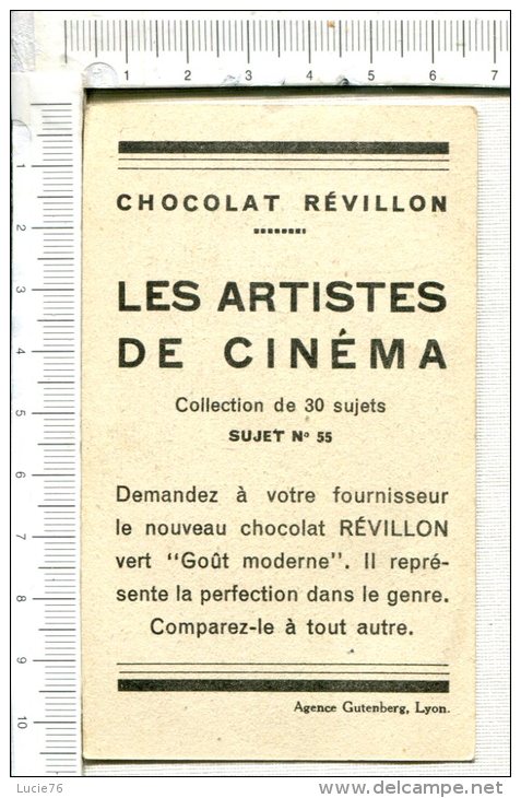 CHROMO -  Chocolat  REVILLON -    Madeleine  RENAUD   -  Collection De 30 Sujets N° 55   -  Les Artistes De Cinéma - Revillon