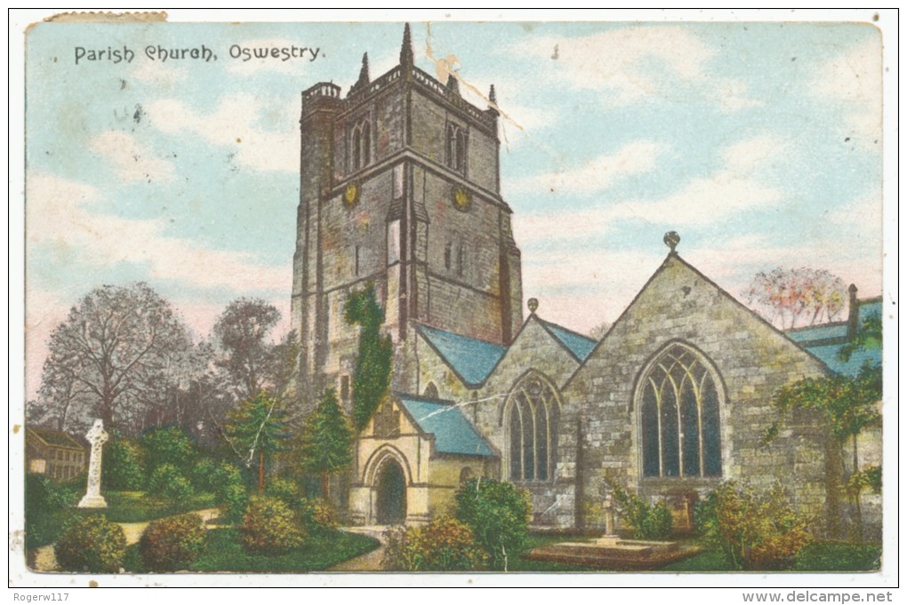 Parish Church, Oswestry, 1905 Postcard - Shropshire