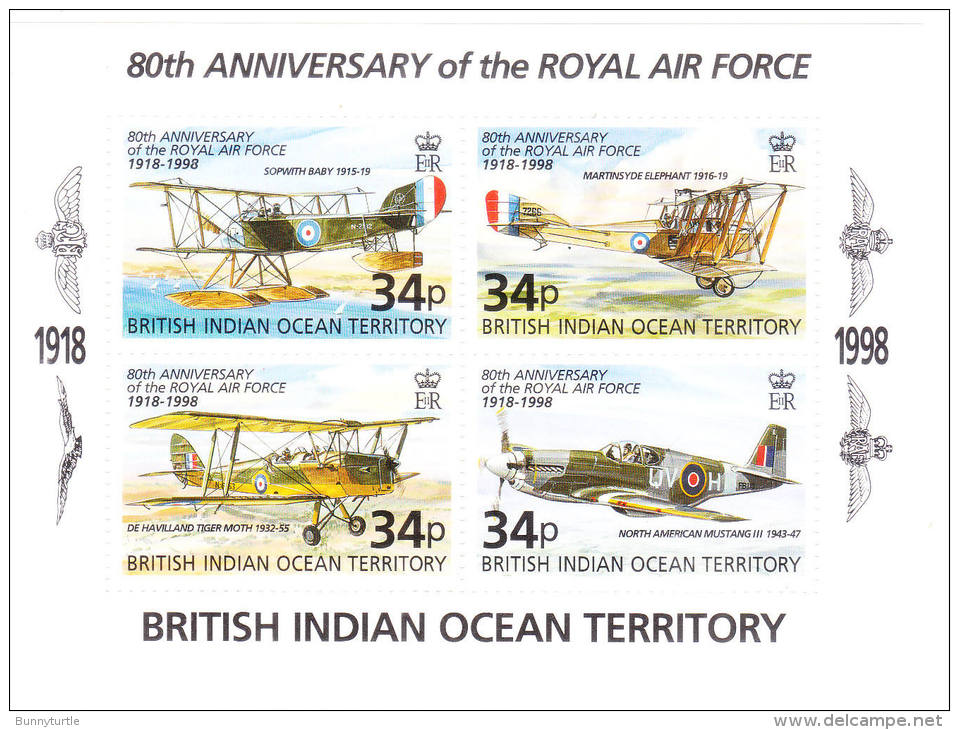 British Indian Ocean Territority BIOT 1998 Royal Airforce S/S MNH - Territorio Britannico Dell'Oceano Indiano