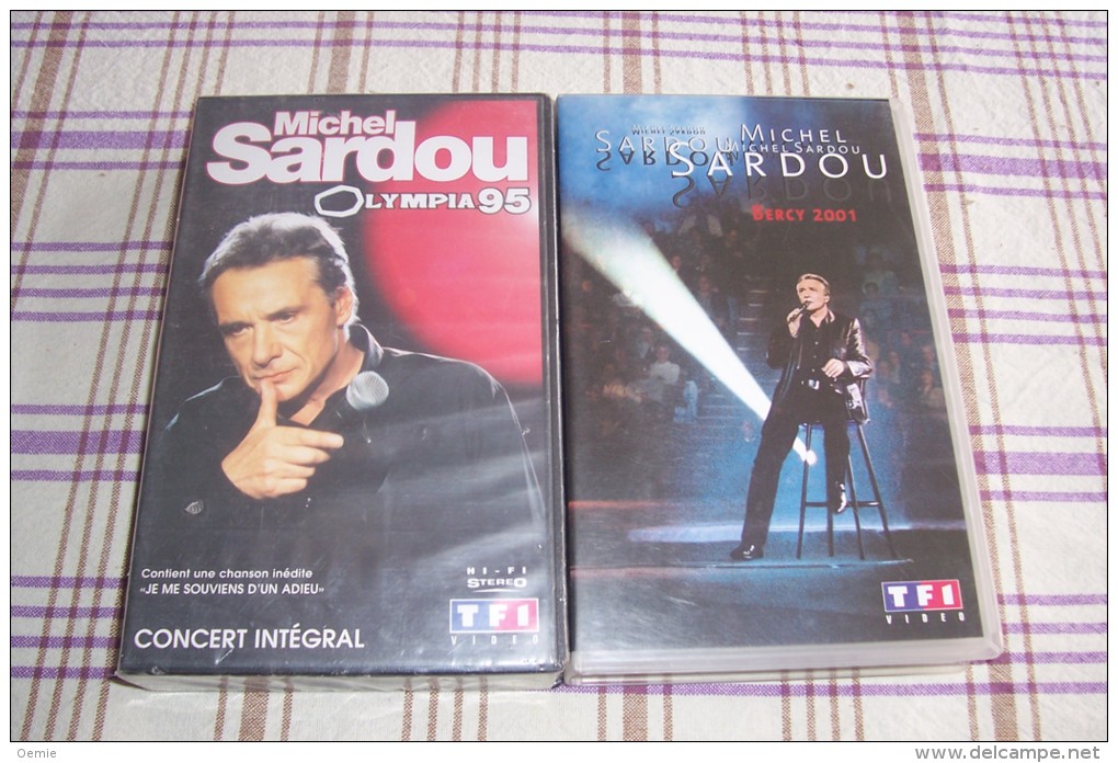 MICHEL SARDOU  °°°°  COLLECTION DE 8 K7 VIDEOS - Collections & Sets