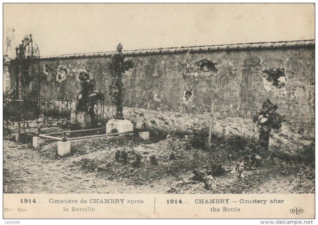 (379M) Very Old Postcard / Carte Très Ancienne - France - Chambry Cimetiere Apres Bataille - Cimetières Militaires