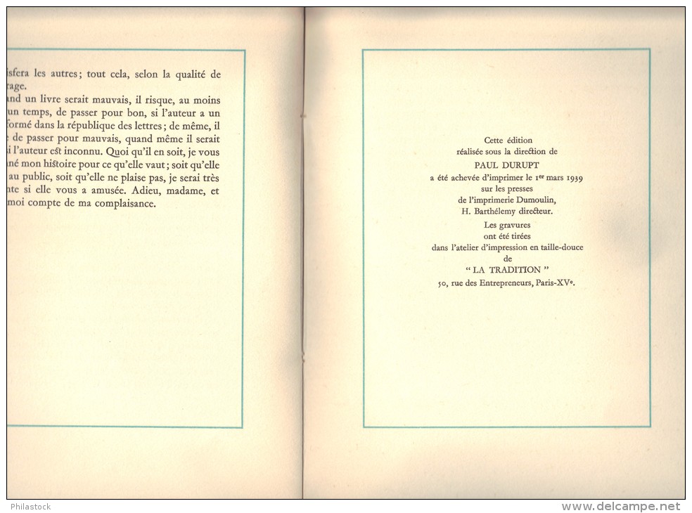 MARIVAUX La Vie De Marianne Tome IV 1939 édition Spéciale Illustrations Polychromes Eaux Fortes De Raoul Serres - Ed. Spéciales