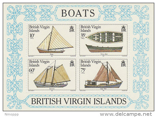 Virgin Islands-1984 Boats Souvenir Sheet MNH - Britse Maagdeneilanden