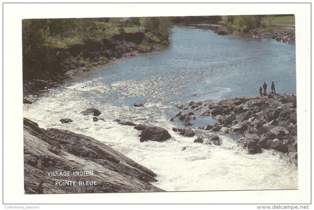 Cp, Ethniques Et Cultures, Village Indien (Pointe Bleue - Canada) - Unclassified