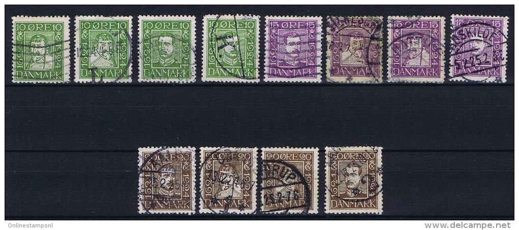 Denmark, 1924, Mi 131-142 Used - Gebraucht