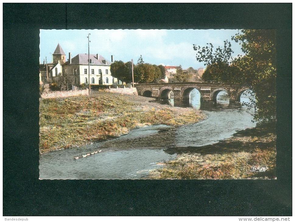 CPSM - Guillon (89) - Bords Du Serein - Ecole Mairie Eglise ( Pont COMBIER CIM Format CPA) - Guillon