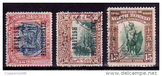 (01,02,04) Malaysia / Malaisie / North Borneo  Definitivs / Series Courantes  Oo / Used  Michel 106,110,232 - North Borneo (...-1963)