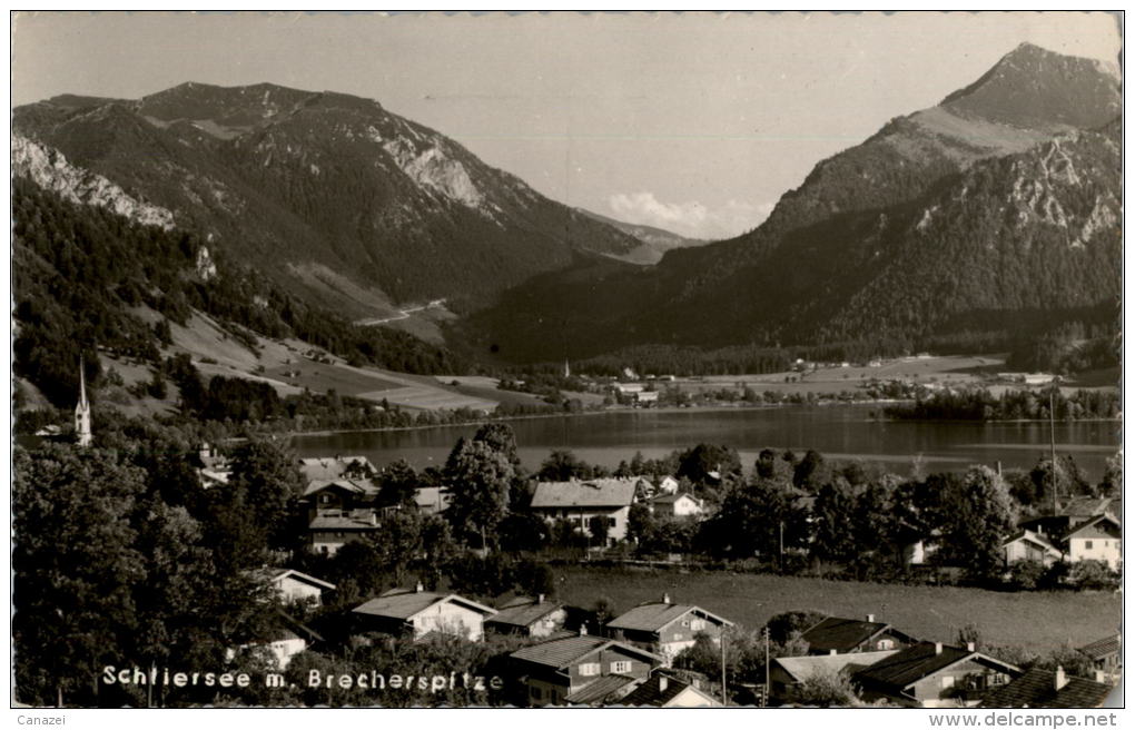 AK Schliersee Mit Brecherspitze, Gel Ca 1960 - Schliersee