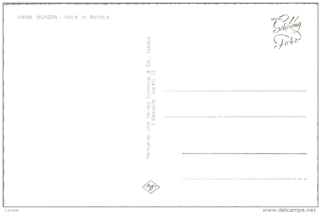 AK Hann. Münden, Halle Im Rathaus, Ung - Hannoversch Münden