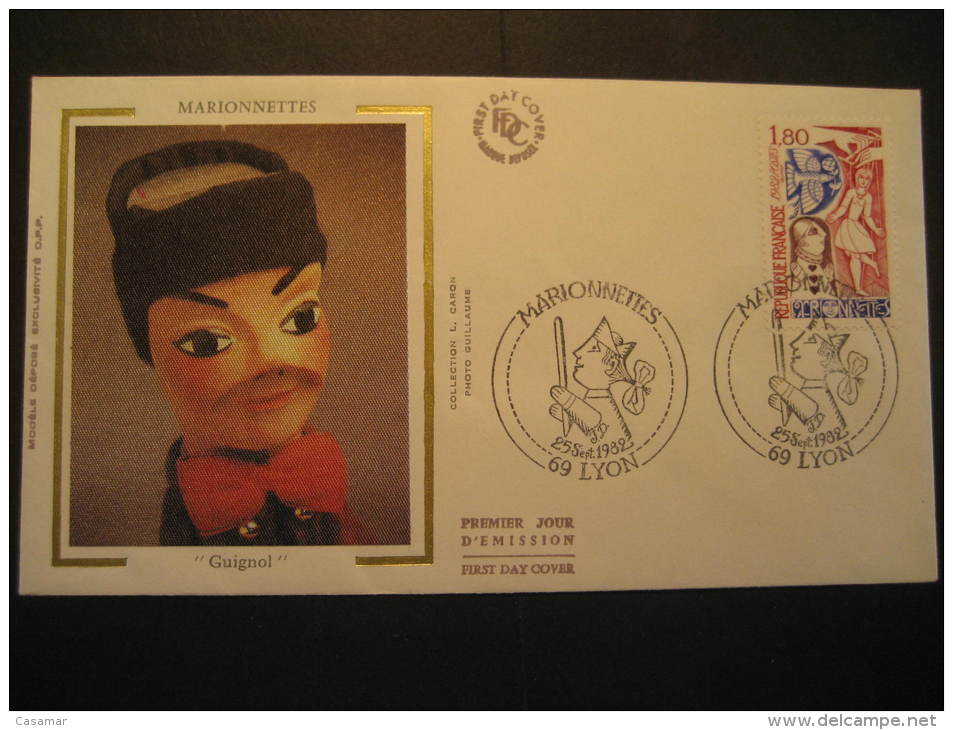 Lyon 1982 Puppet Puppets Marionette Puppentage Marionettes Guignol Theatre Theater France Fdc Cover - Marionetten