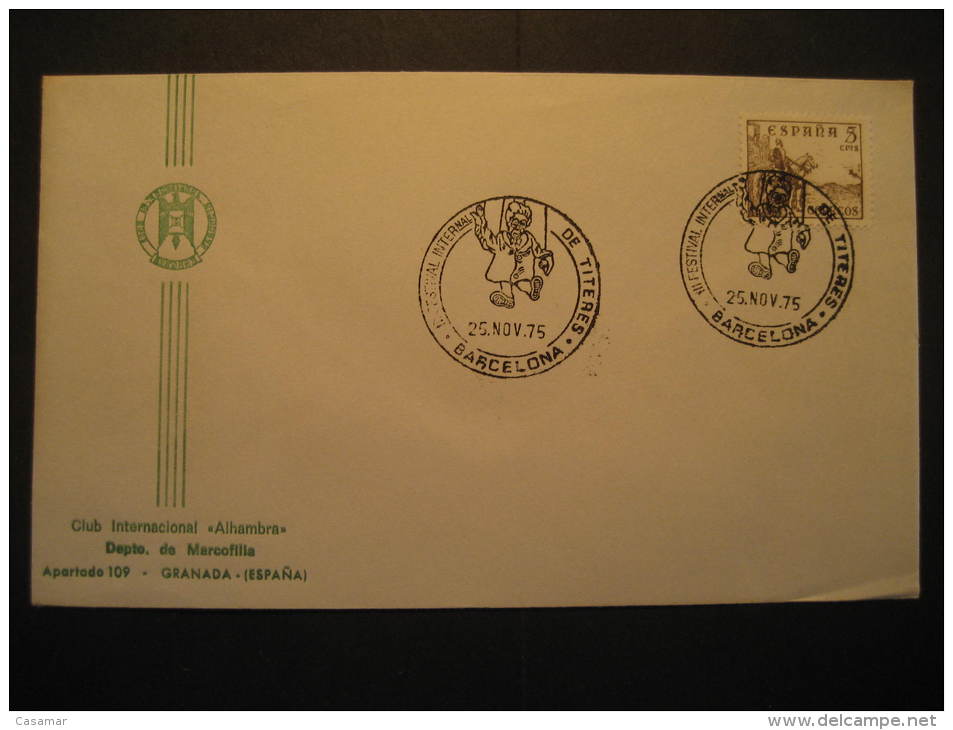 Barcelona 1975 Puppet Puppets Marionette Puppentage Marionettes Guignol Theatre Theater Spain Cancel Cover - Marionnetten