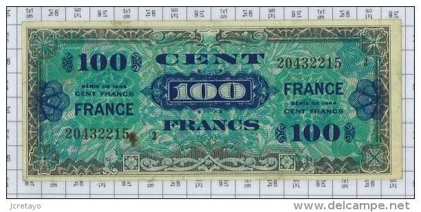 100 Francs Trésor Français , Ref Fayette VF25/2, état TTB - 1945 Verso Francia
