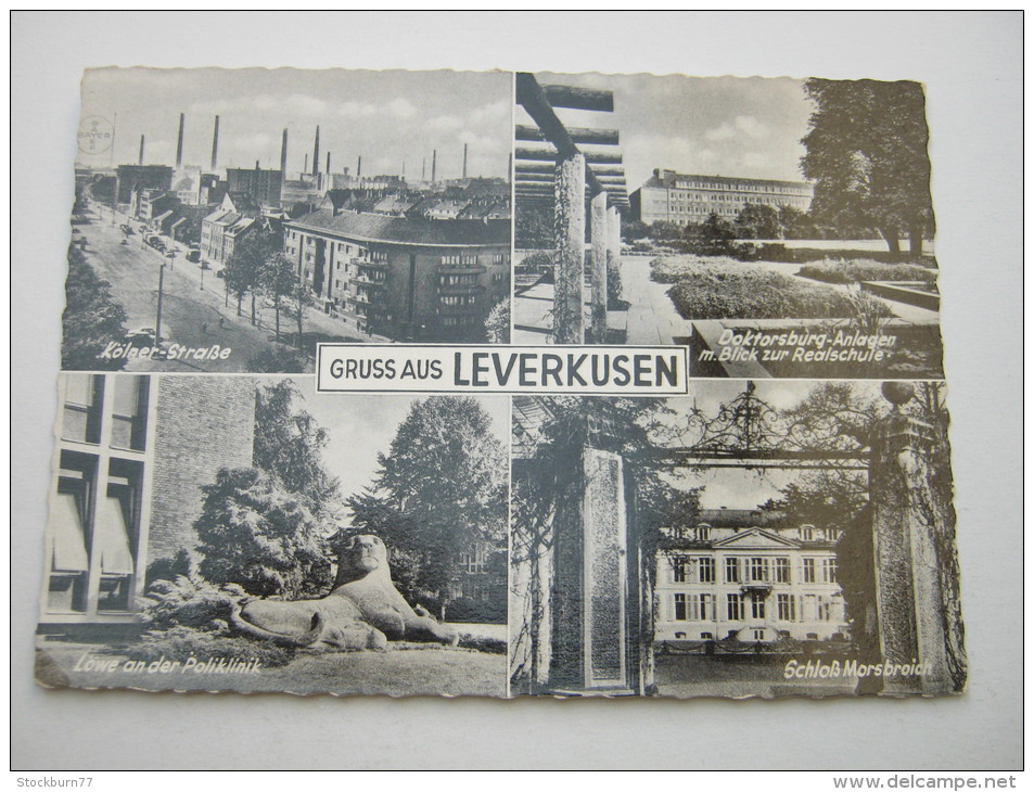 LEVERKUSEN ,Karte  Um 1960 - Leverkusen