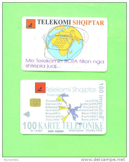 ALBANIA - Chip Phonecard/Telephone Over Globe * - Albanien