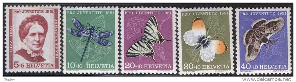 SWITZERLAND - BUTTERFLIES  - **MNH - PJ 1951 - Unused Stamps