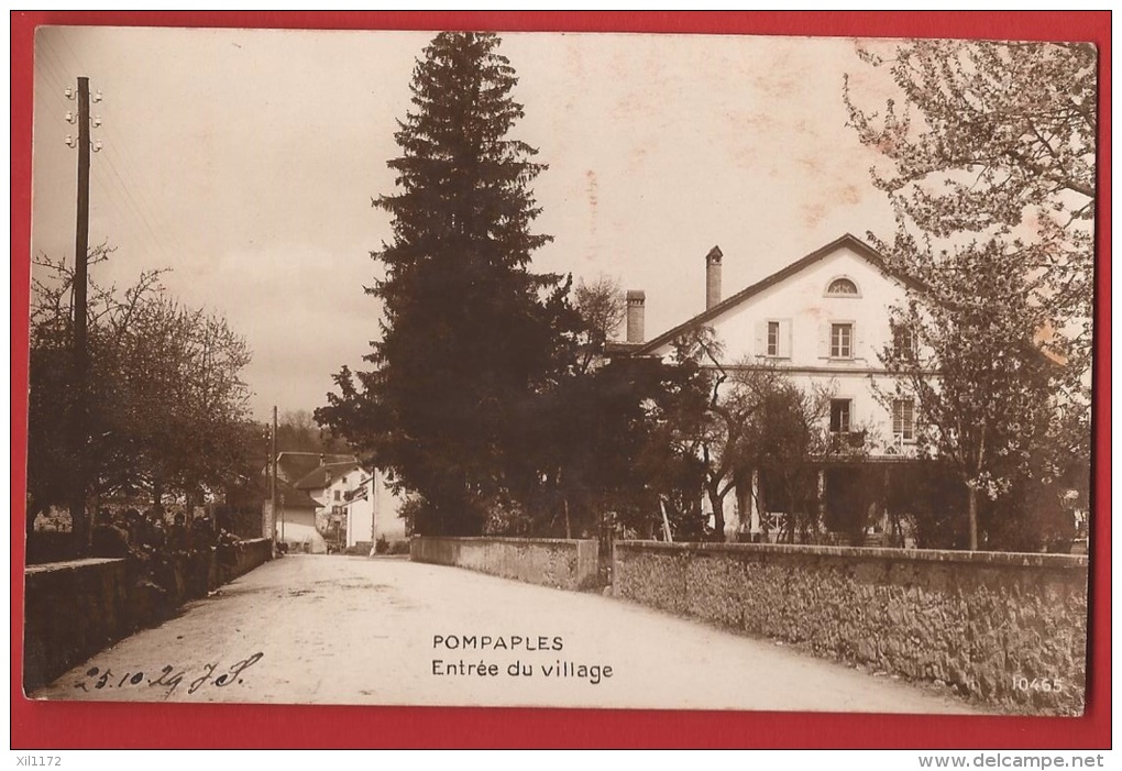 Z0398 Pompaples, Entrée Du Village. Cachet Militaire. - Pompaples