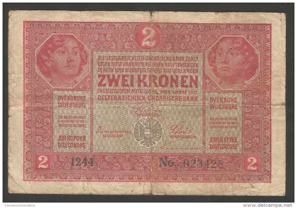OESTERREICHISH-UNGARISCHE BANK (HUNGARY) - 2 KORONA (1917) - Hungary