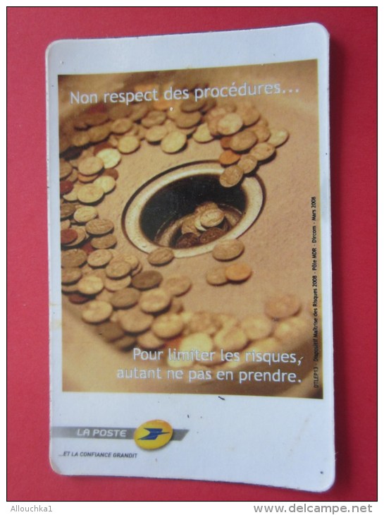 MAGNET Carte Magnétique Pub: La Poste &gt;Non-respect Des Procédures&gt; Pour Limiter Les Risques ,autant Ne Pas En Pren - Autres & Non Classés