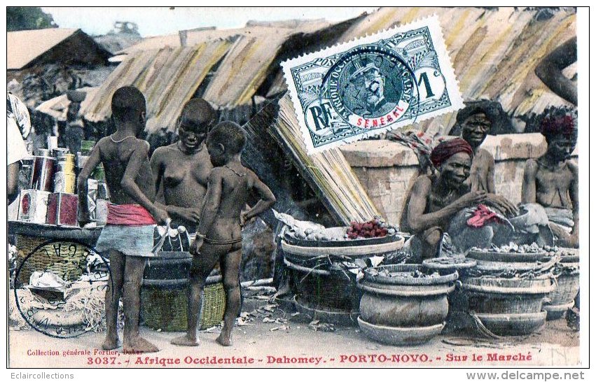 Afrique Noire  Dahomey - Bénin :  Porto-Novo  Le Marché (voir Scan) - Dahomey