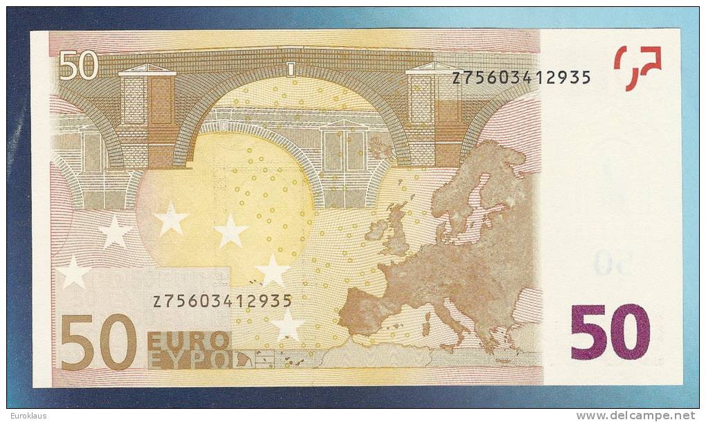 RARE RR 50 EURO BELGIUM T018H4 Serie Z7  AUNC - 50 Euro