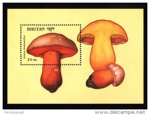 Bhutan - 1989 Mushrooms Block (4) MNH__(THB-1533) - Bhoutan