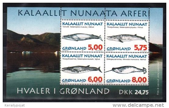 Greenland - 1997 Whales Block MNH__(TH-4567) - Blocs
