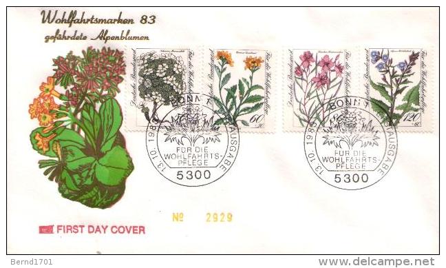 Germany - Mi-Nr 1188/1191 FDC (X395)- - 1981-1990