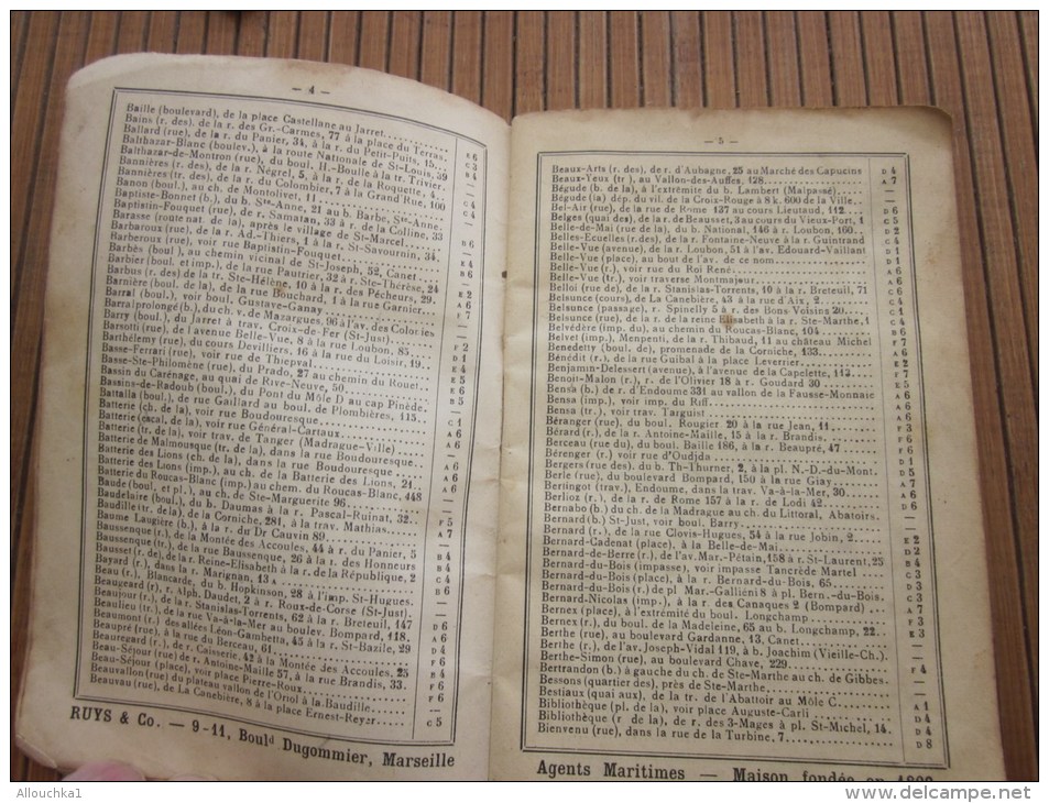 Carte Du Réseau Des Tramways Livret Marseillais Contenant Rues Marseille Lignes Durée Des Trajets Tarifs Renseignement - Europe