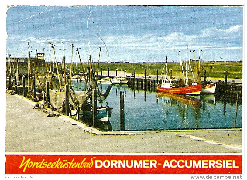 AK 21 Nordseeküstenbad DORNUMER-ACCUMERSIEL Mehrbildkarte 6 Bilder 11.7.73 - 9 2981 DORNUMER - Aurich