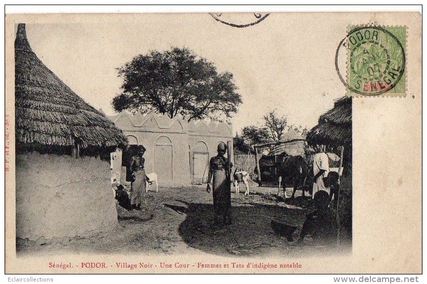 Afrique Noire     Sénégal    Village De Podor  (  Voir Scan  ) - Senegal