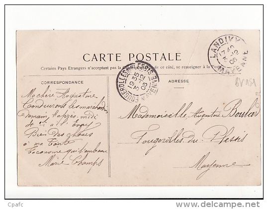 Carte 1906 LANDIVY / LA GARE DU TRAMWAY - Landivy